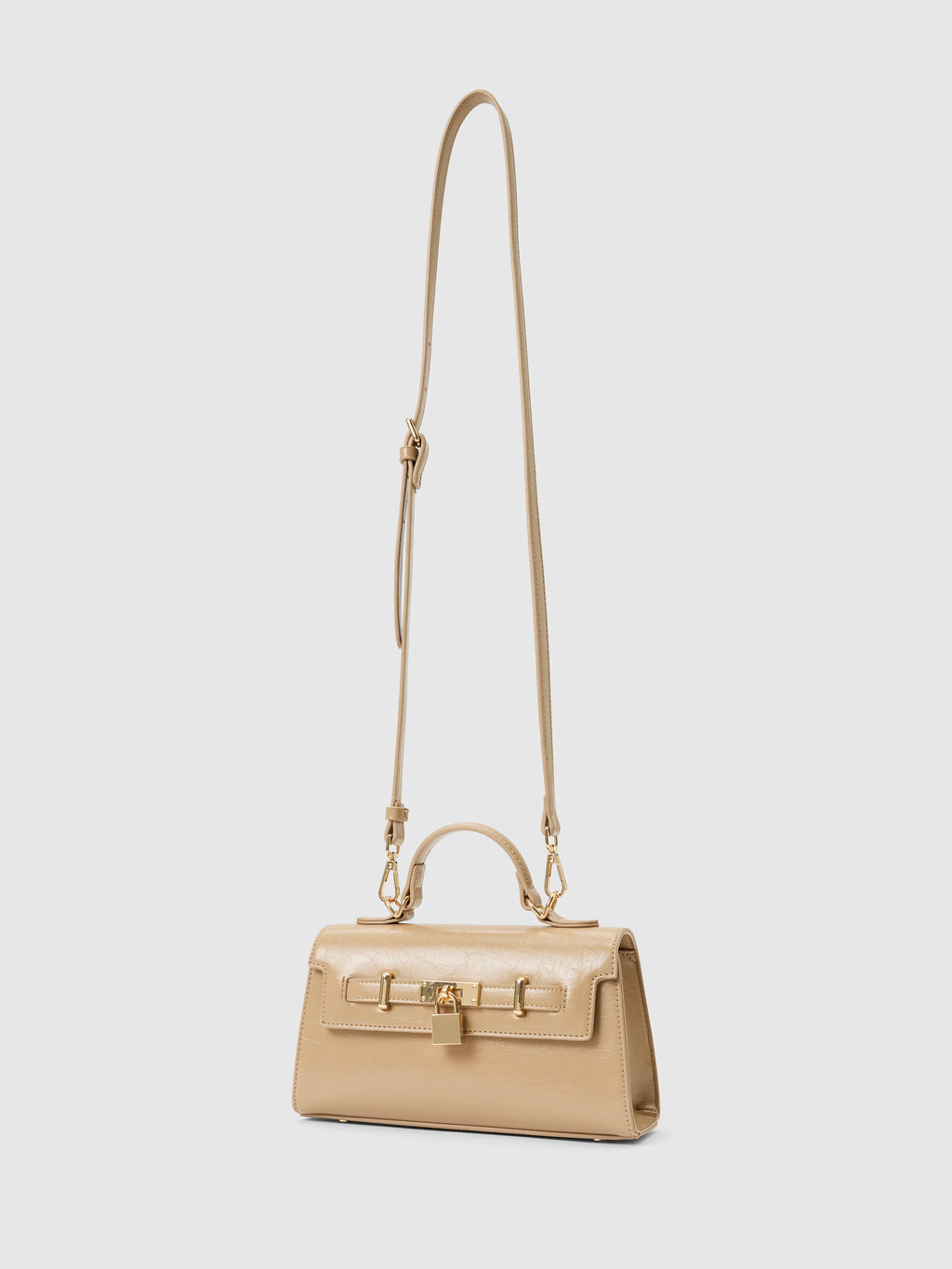 Liana Lock Detail Top Handle Bag