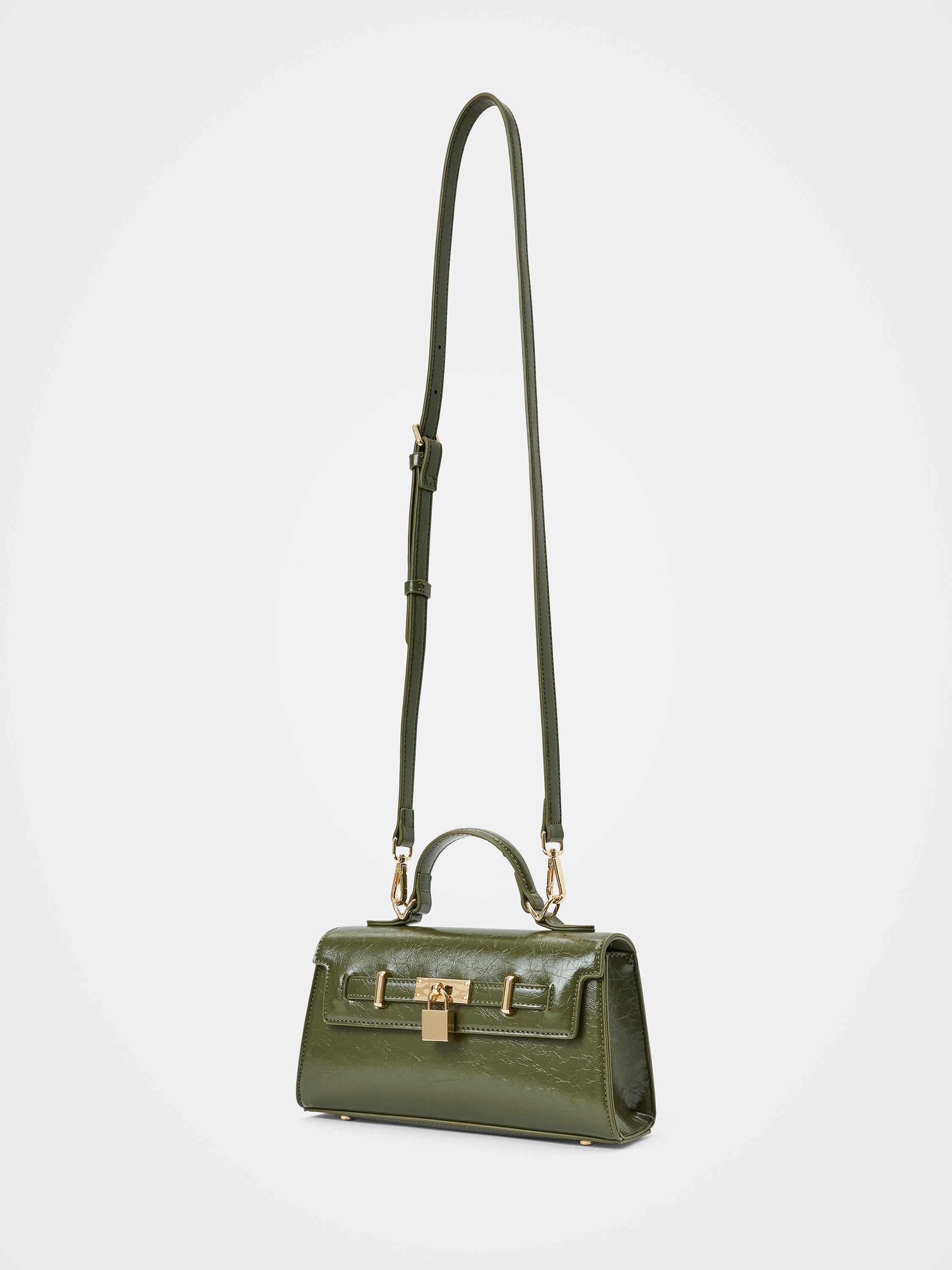 Liana Lock Detail Top Handle Bag
