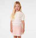 Hilde Girls Puff Slv Knit Tee