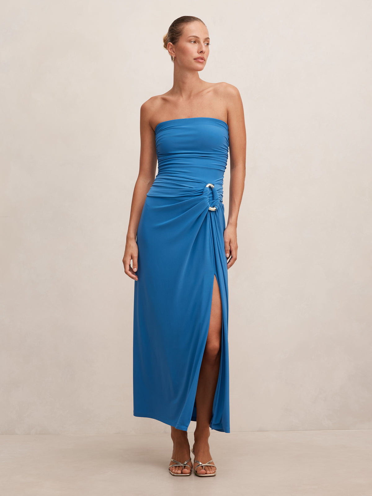 Keely Strapless Jersey Maxi Dress