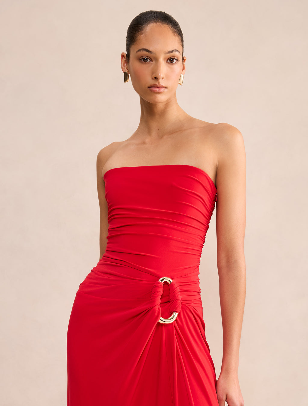 Keely Strapless Jersey Maxi
