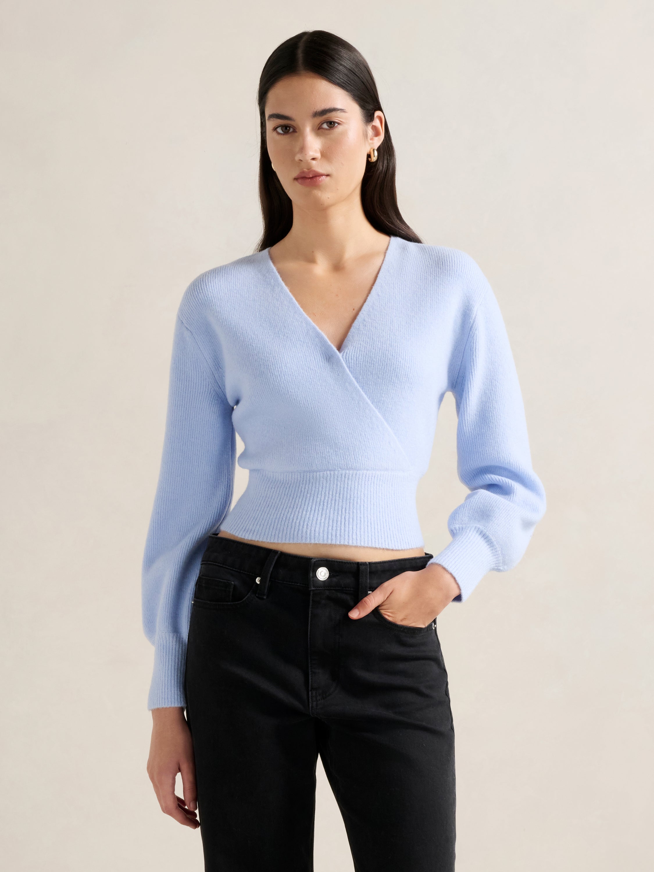 Sloane Wrap Knit Sweater