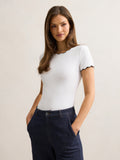 Rebecca Scallop Trim Tee