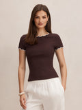 Rebecca Scallop Trim Tee