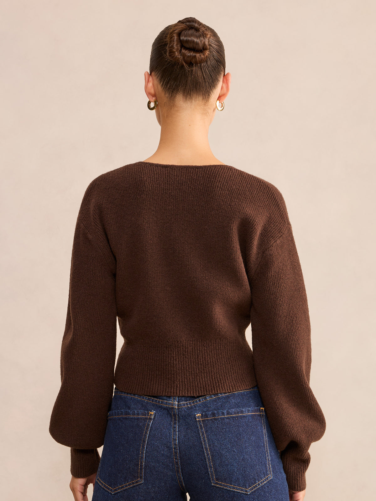 Sloane Petite Wrap Knit Sweater