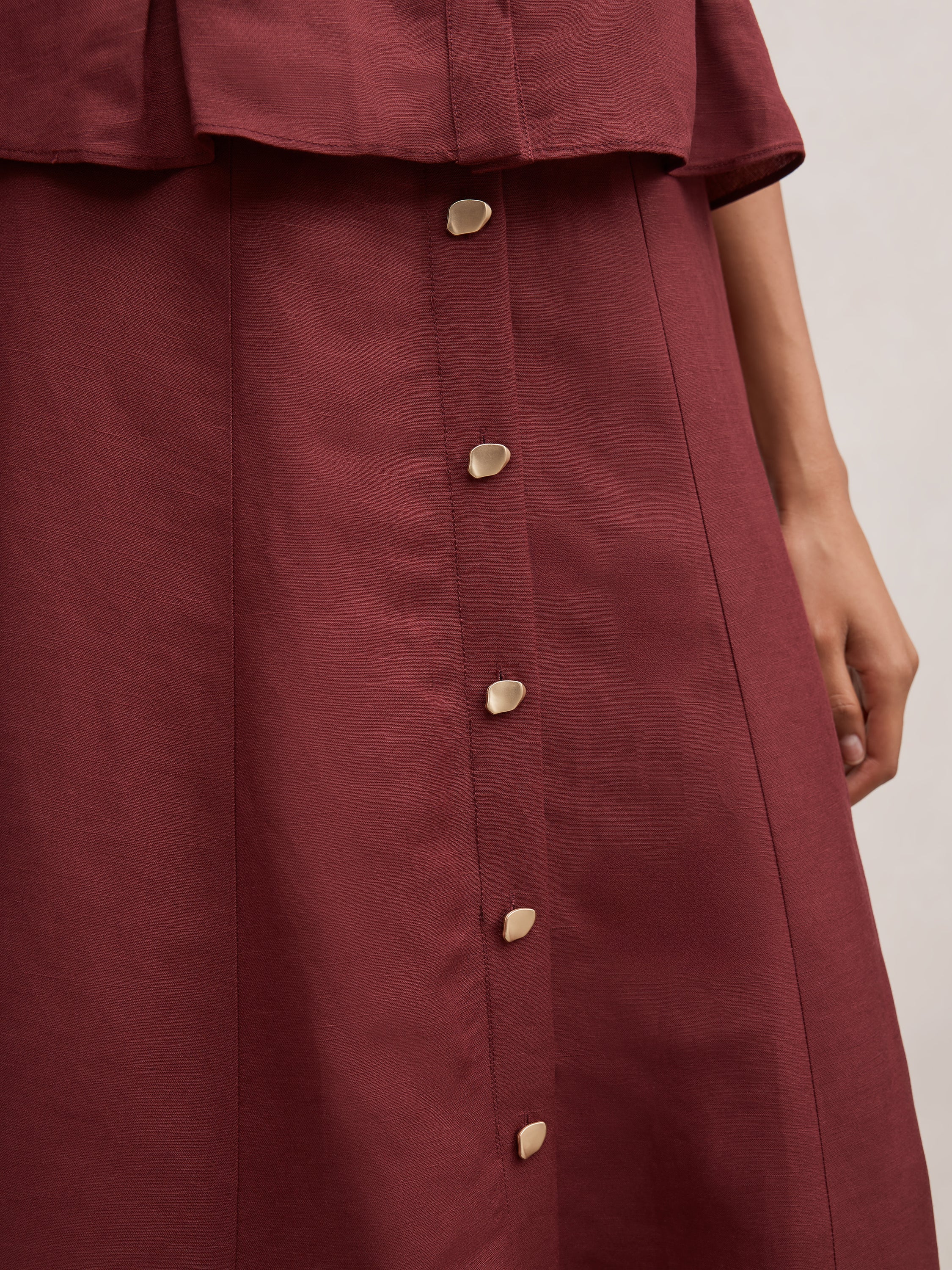 Foster Button Maxi Skirt