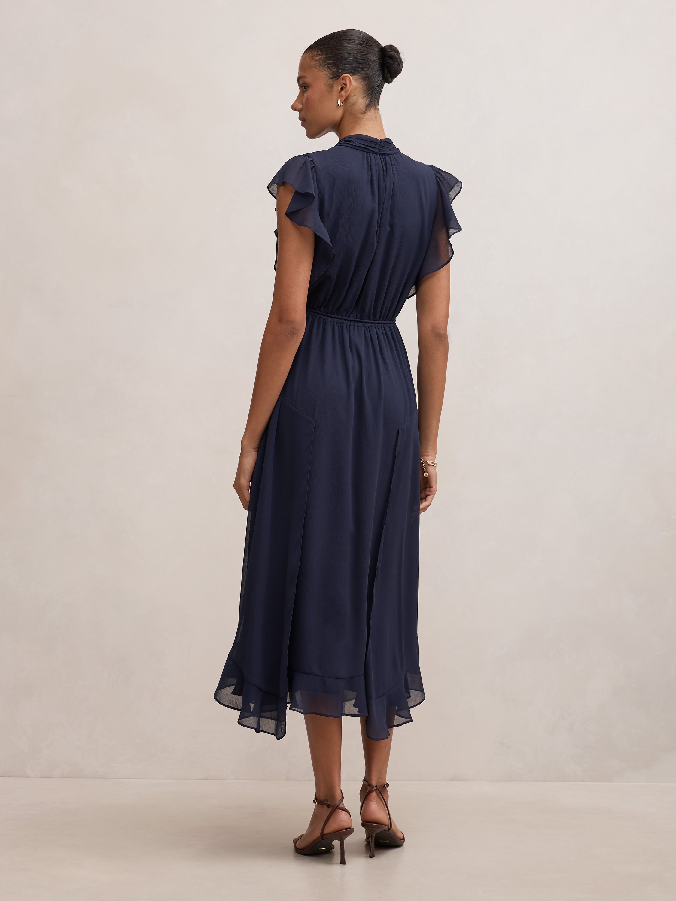 Maxwell Flutter Sleeve Midi