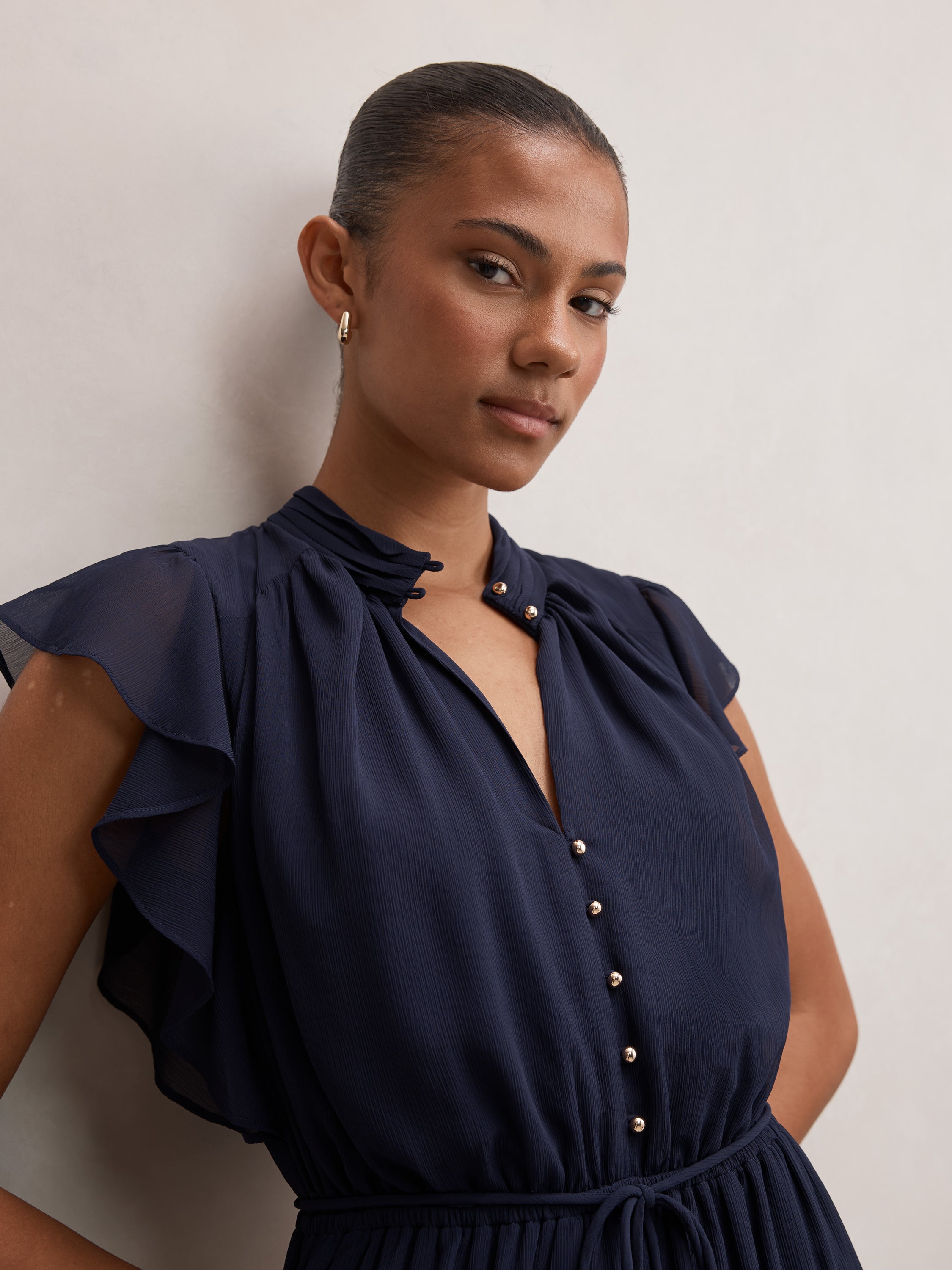 Maxwell Flutter Sleeve Midi