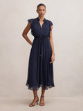 Maxwell Flutter Sleeve Midi
