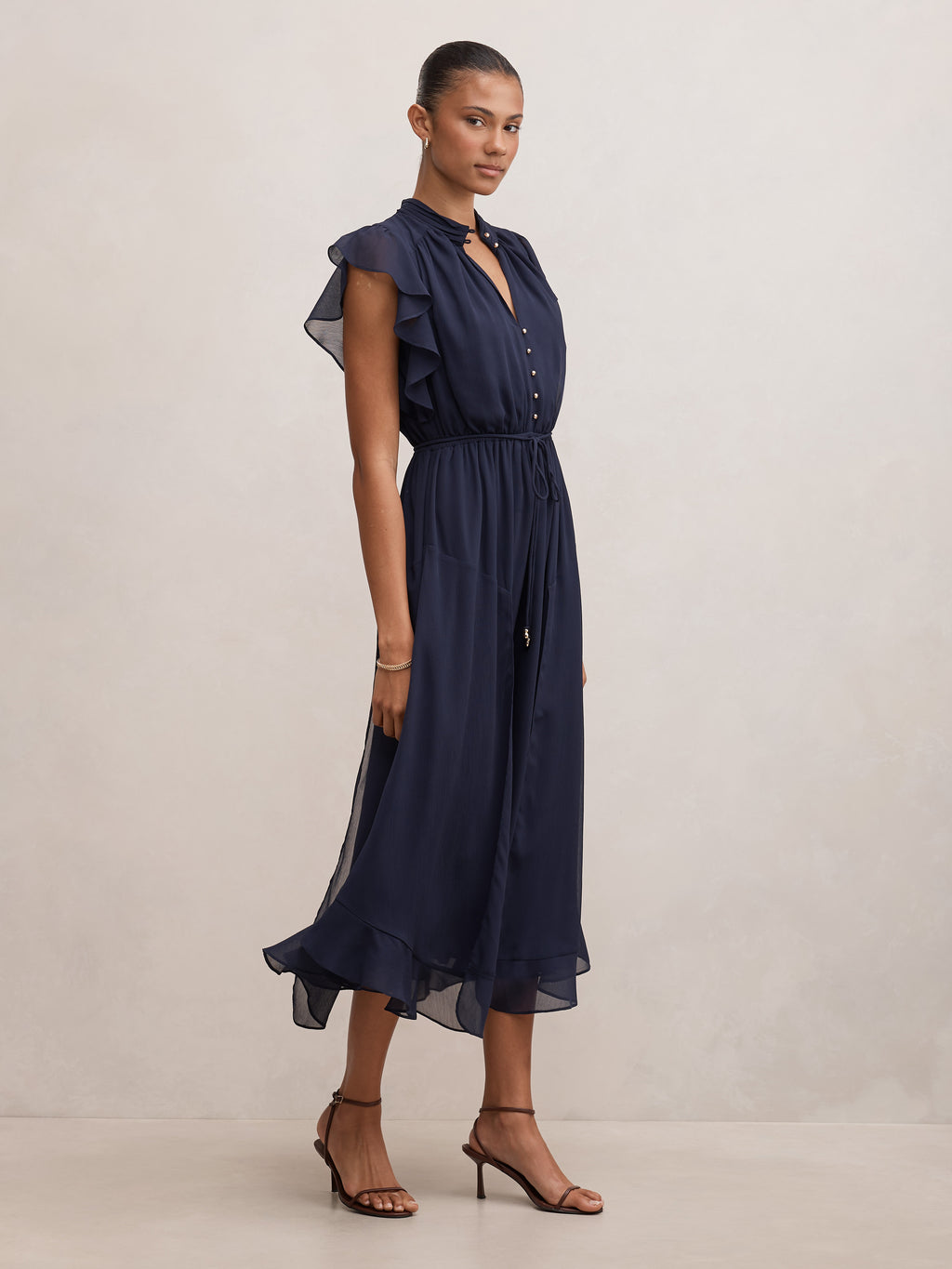 Maxwell Flutter Sleeve Midi