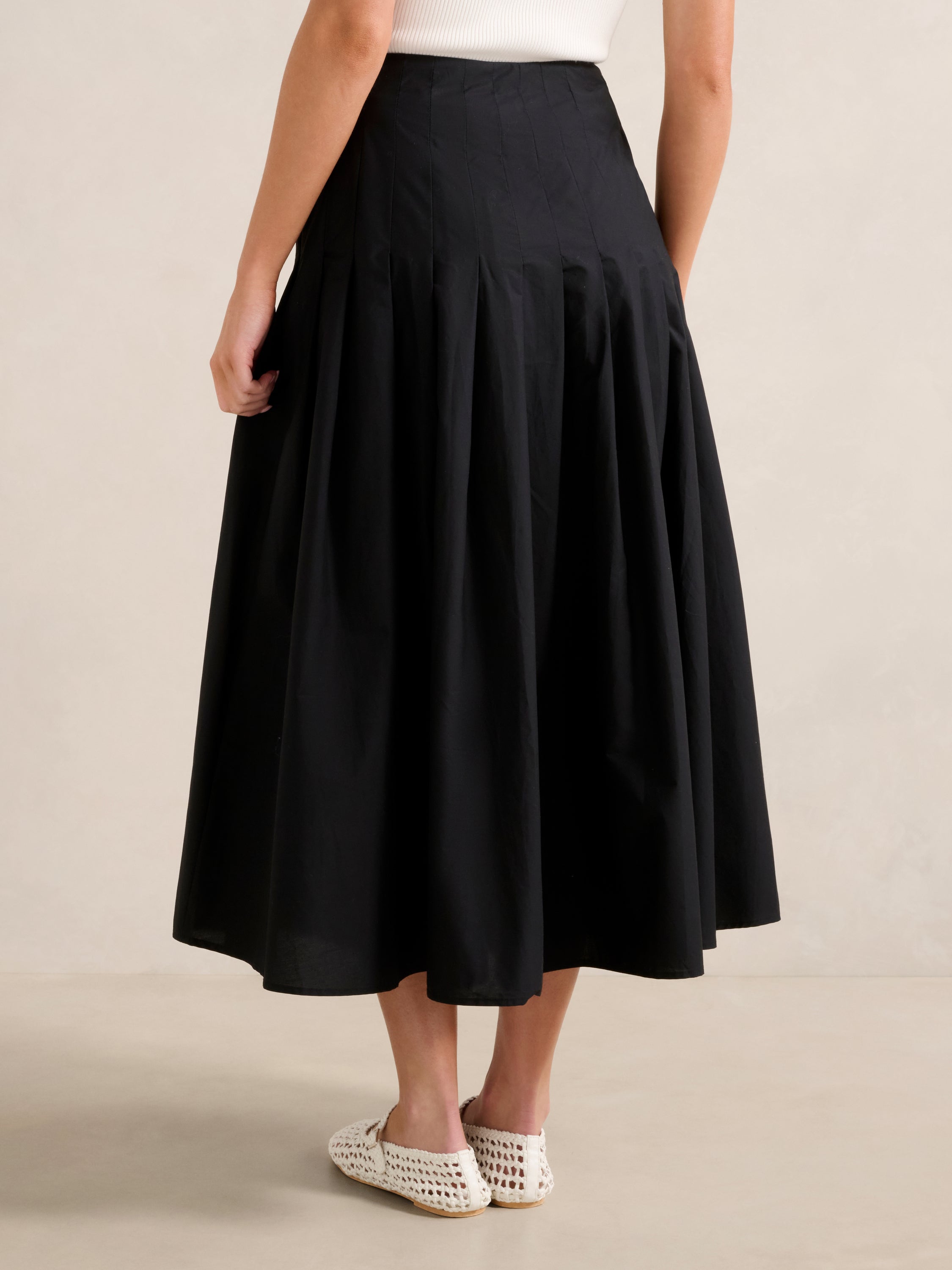 Sasha Pleated Midi Skirt