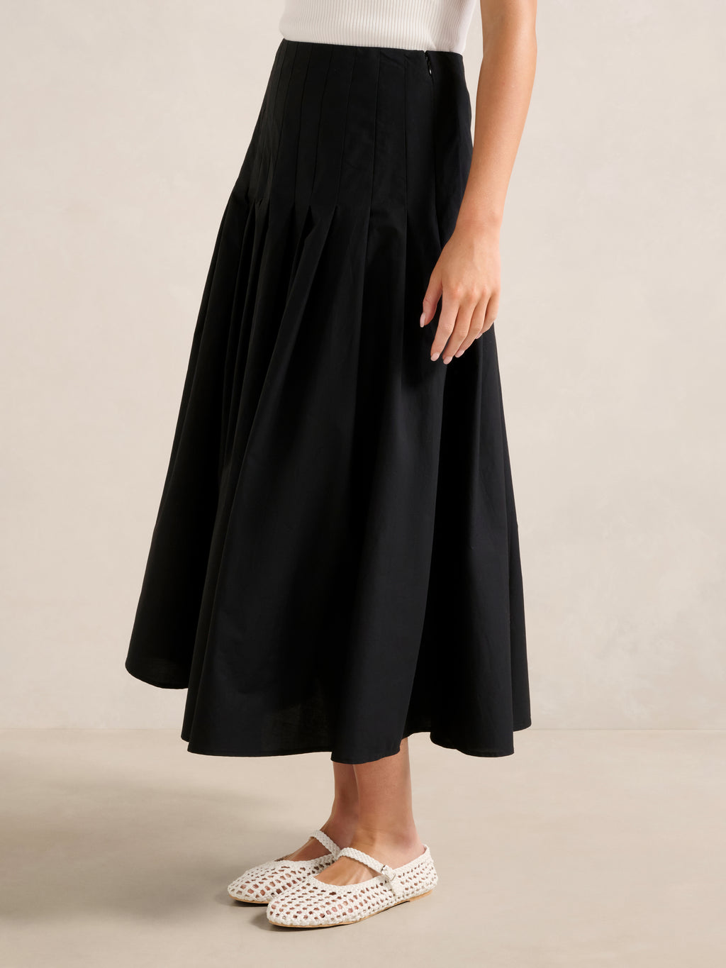 Sasha Pleated Midi Skirt