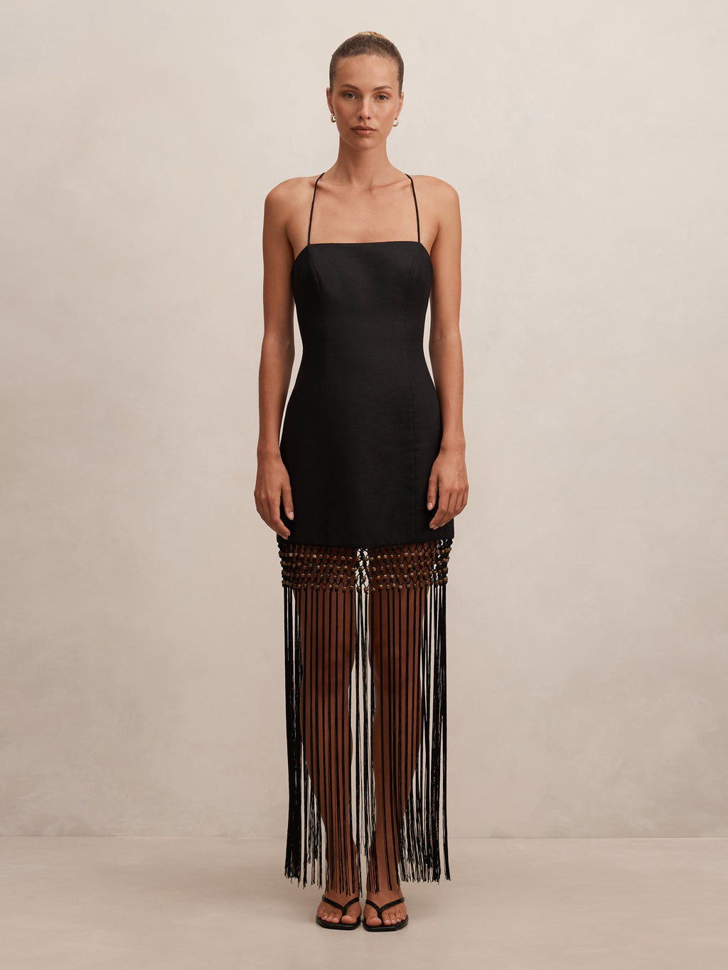 Rayna Macrame Fringe Maxi Dress