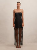 Rayna Macrame Fringe Maxi Dress