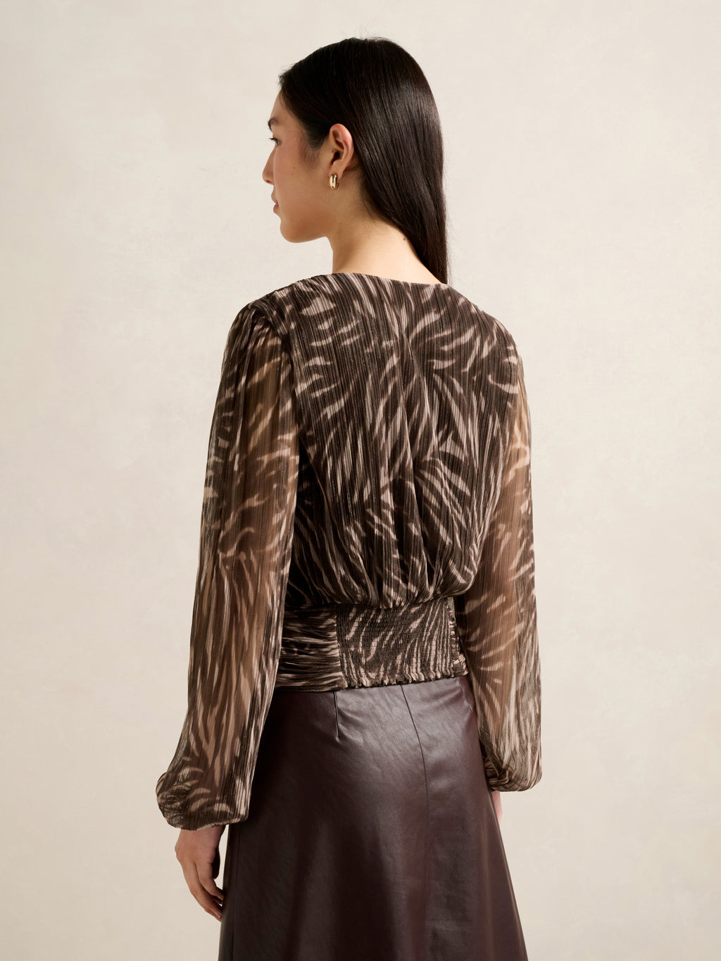 Odette Plisse Wrap Top