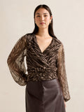 Odette Plisse Wrap Top