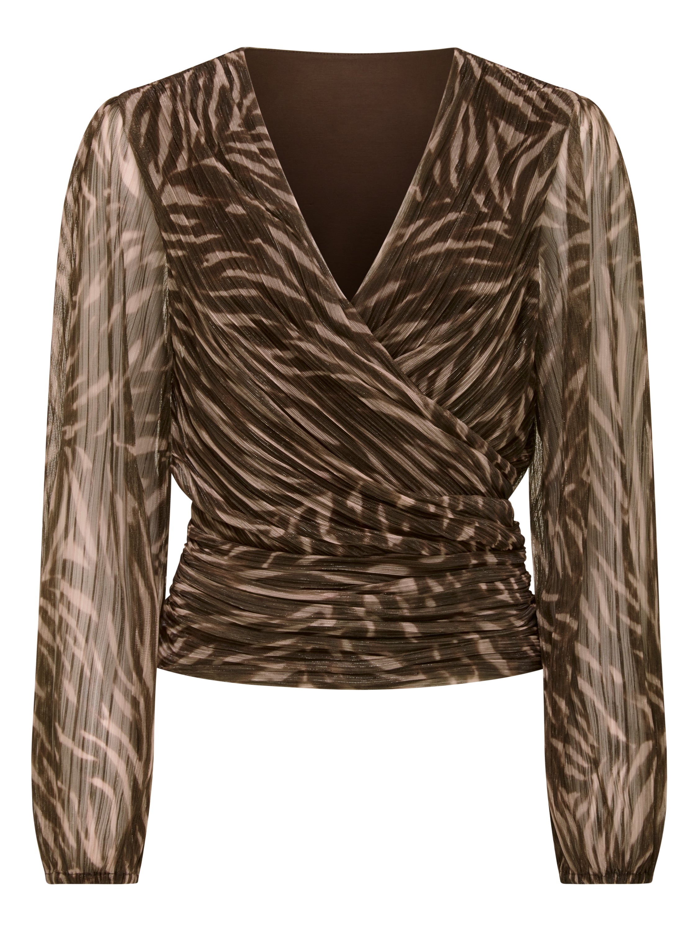Odette Plisse Wrap Top