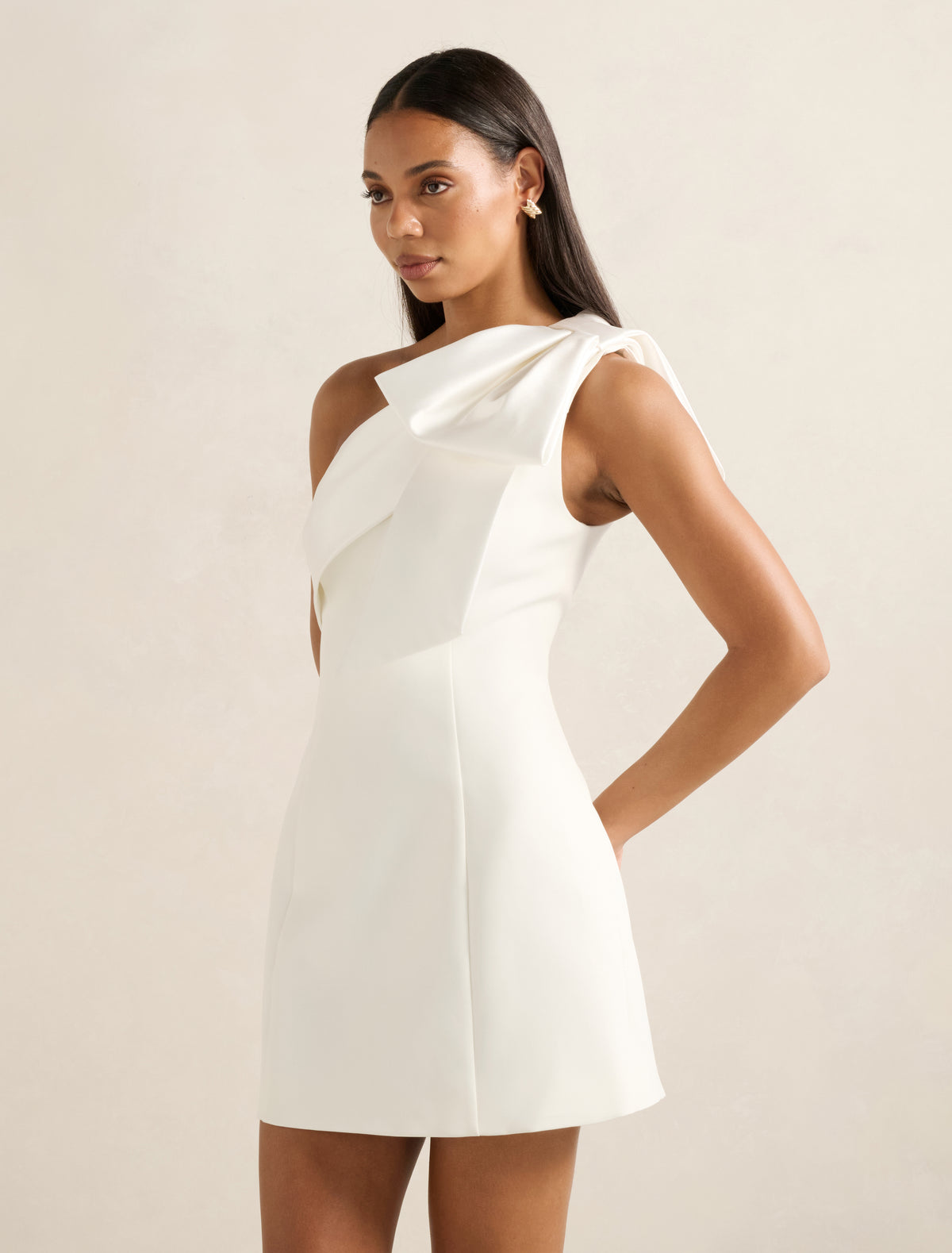 Holly Asym Bow Mini Dress