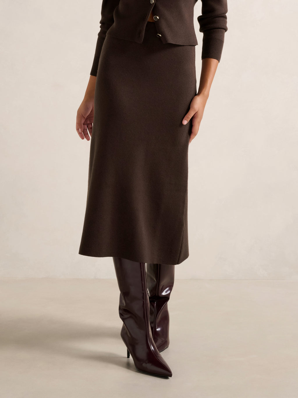 Ally Knitted Midi Skirt