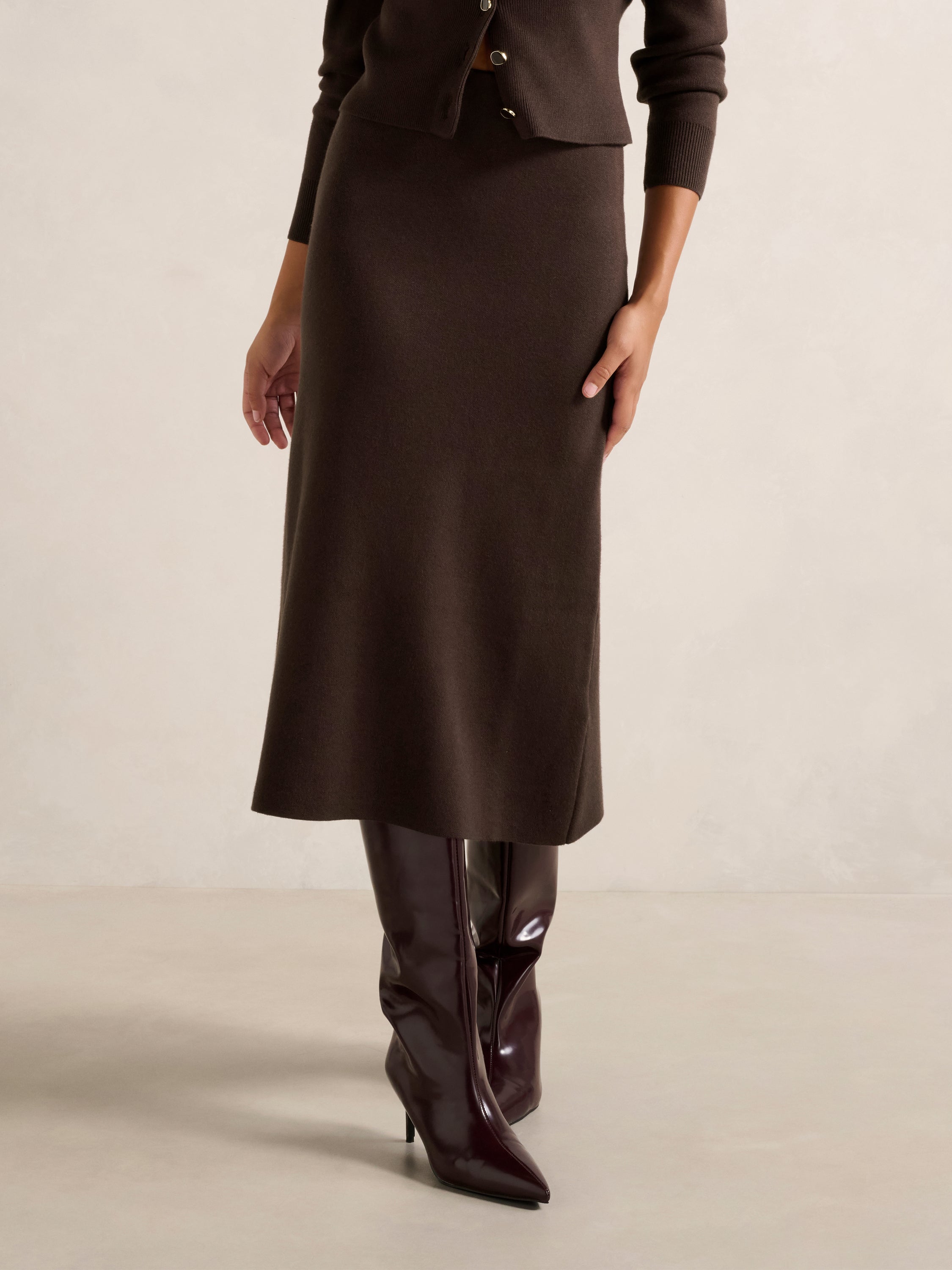 Ally Knitted Midi Skirt
