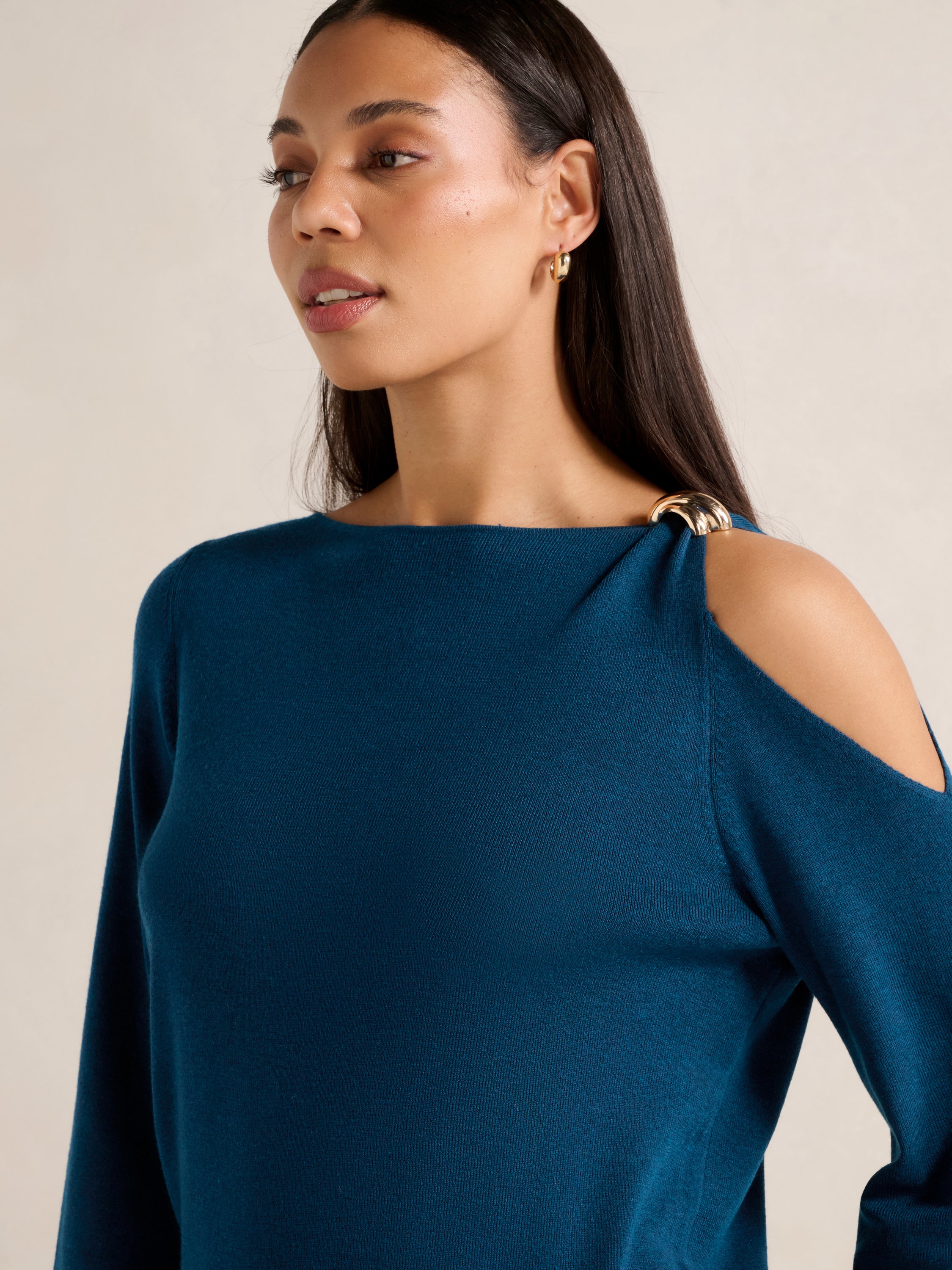 Alessia Cold Shoulder Sweater