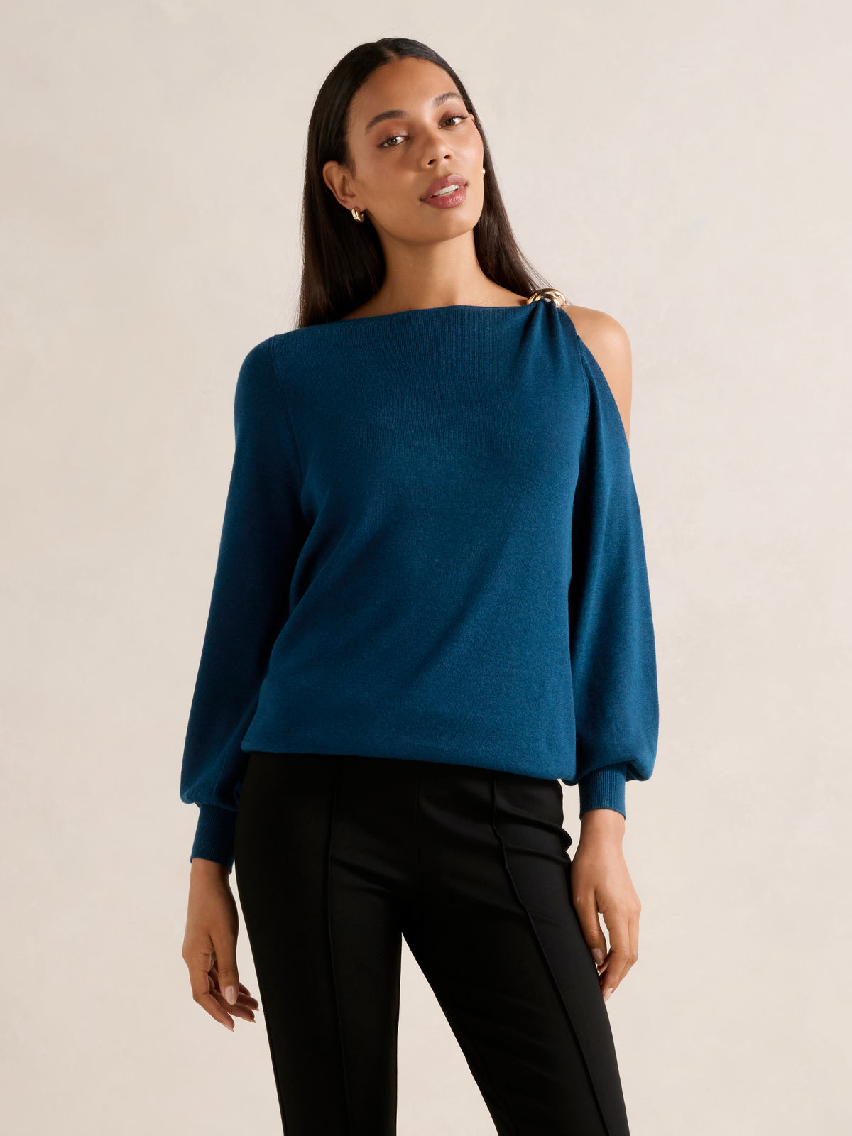 Alessia Cold Shoulder Sweater