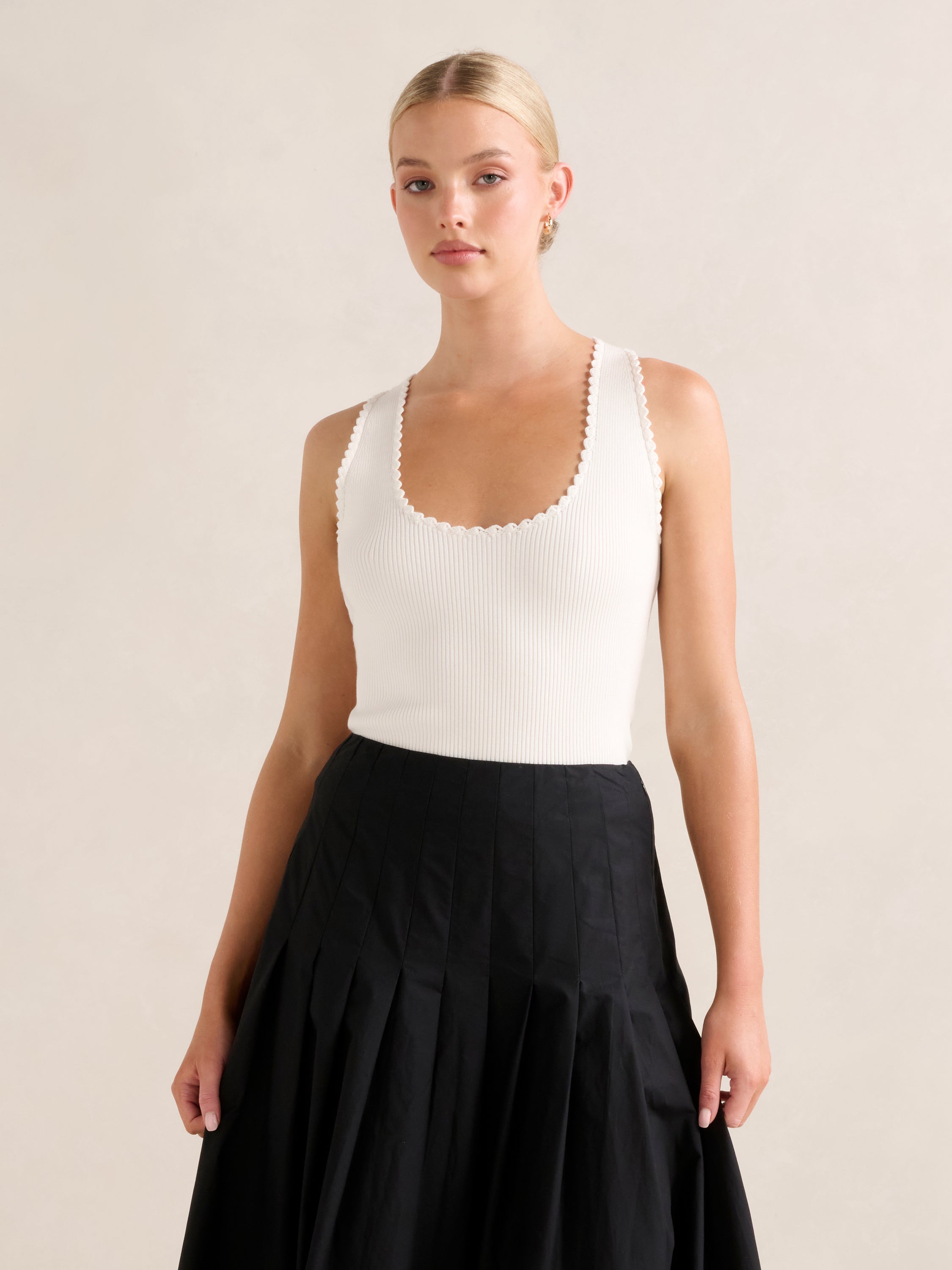 Bree Crochet Detail Knit Tank