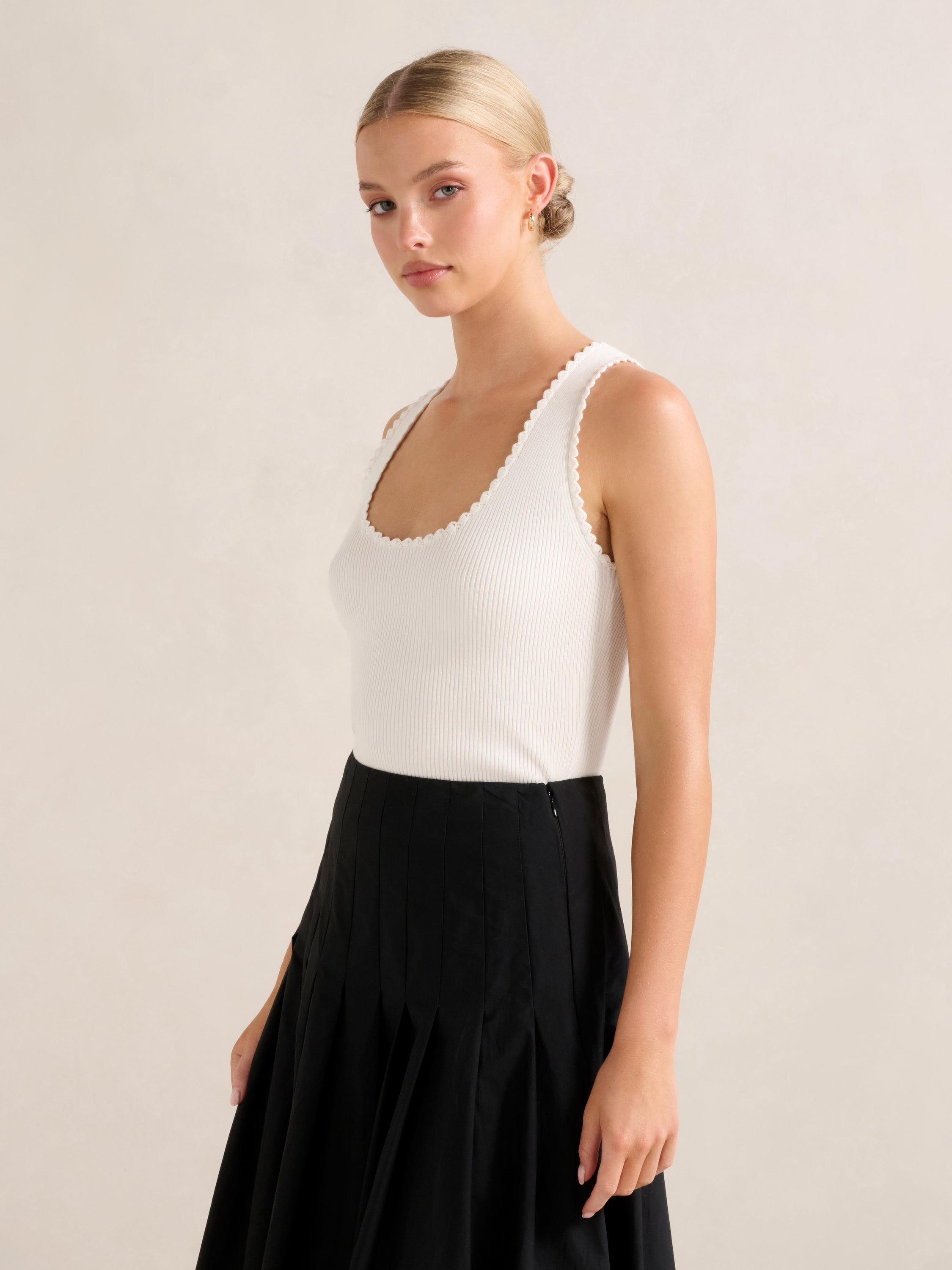 Bree Crochet Detail Knit Tank