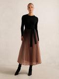 Celina Ombre Metallic Midi Dress