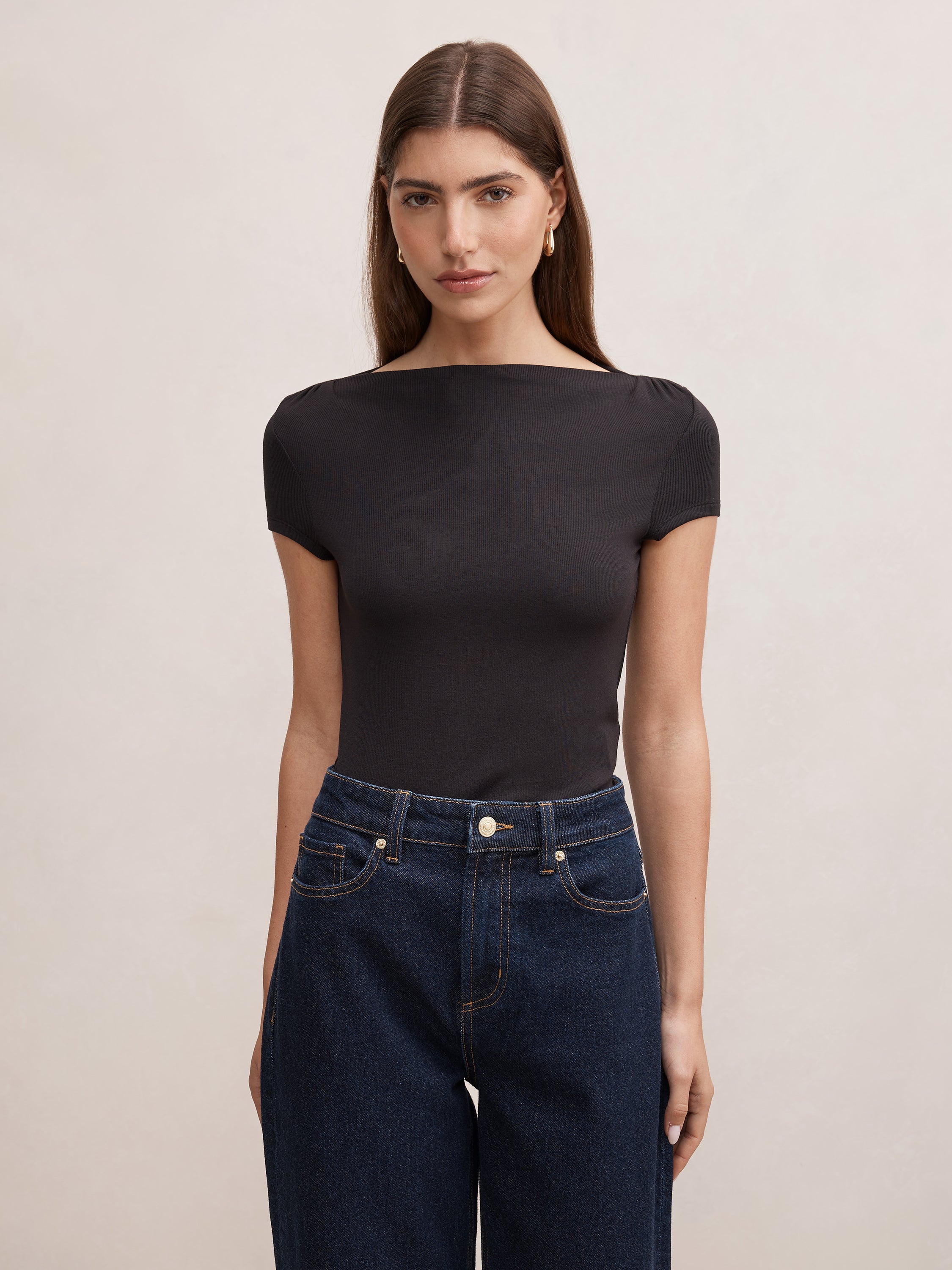 Andie Boat Neck Baby Tee