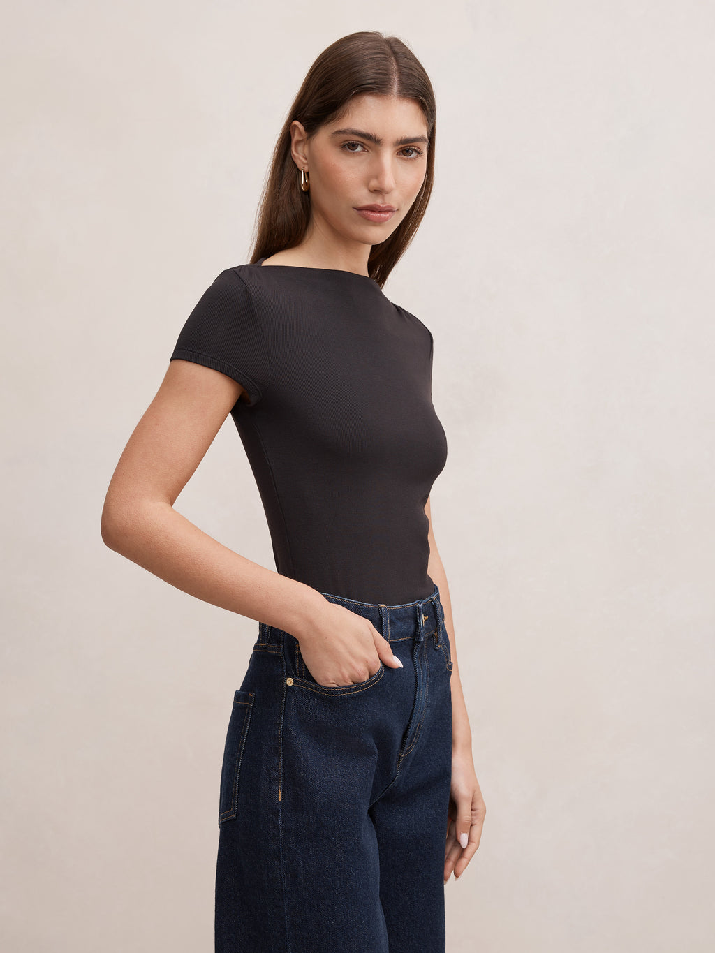 Andie Boat Neck Baby Tee