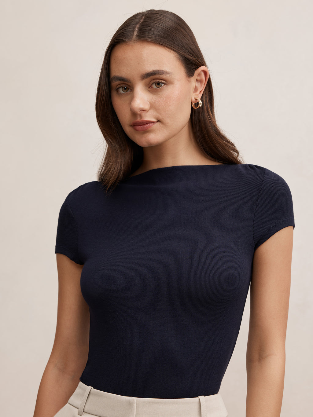 Andie Boat Neck Baby Tee