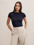 Andie Boat Neck Baby Tee