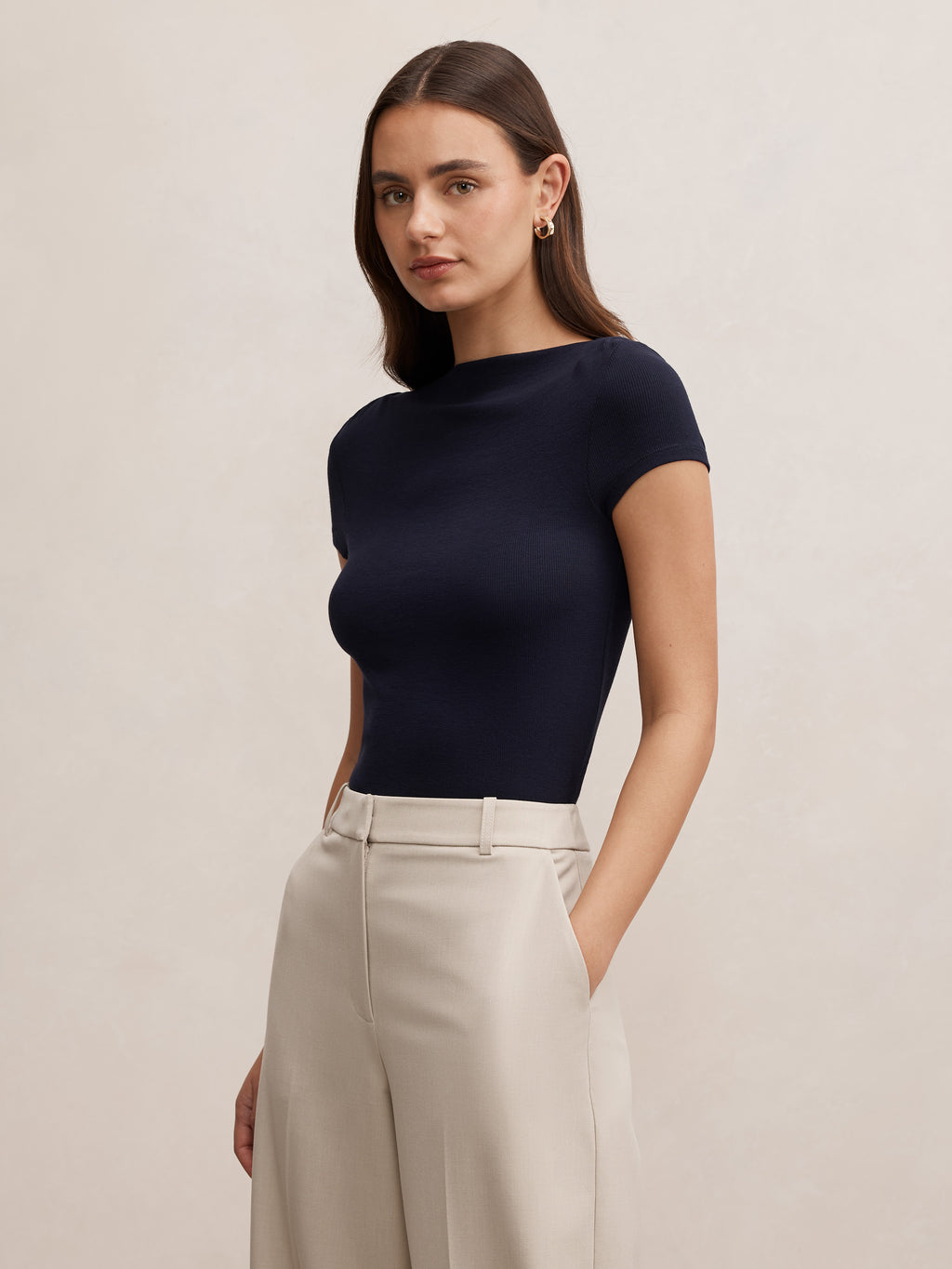 Andie Boat Neck Baby Tee