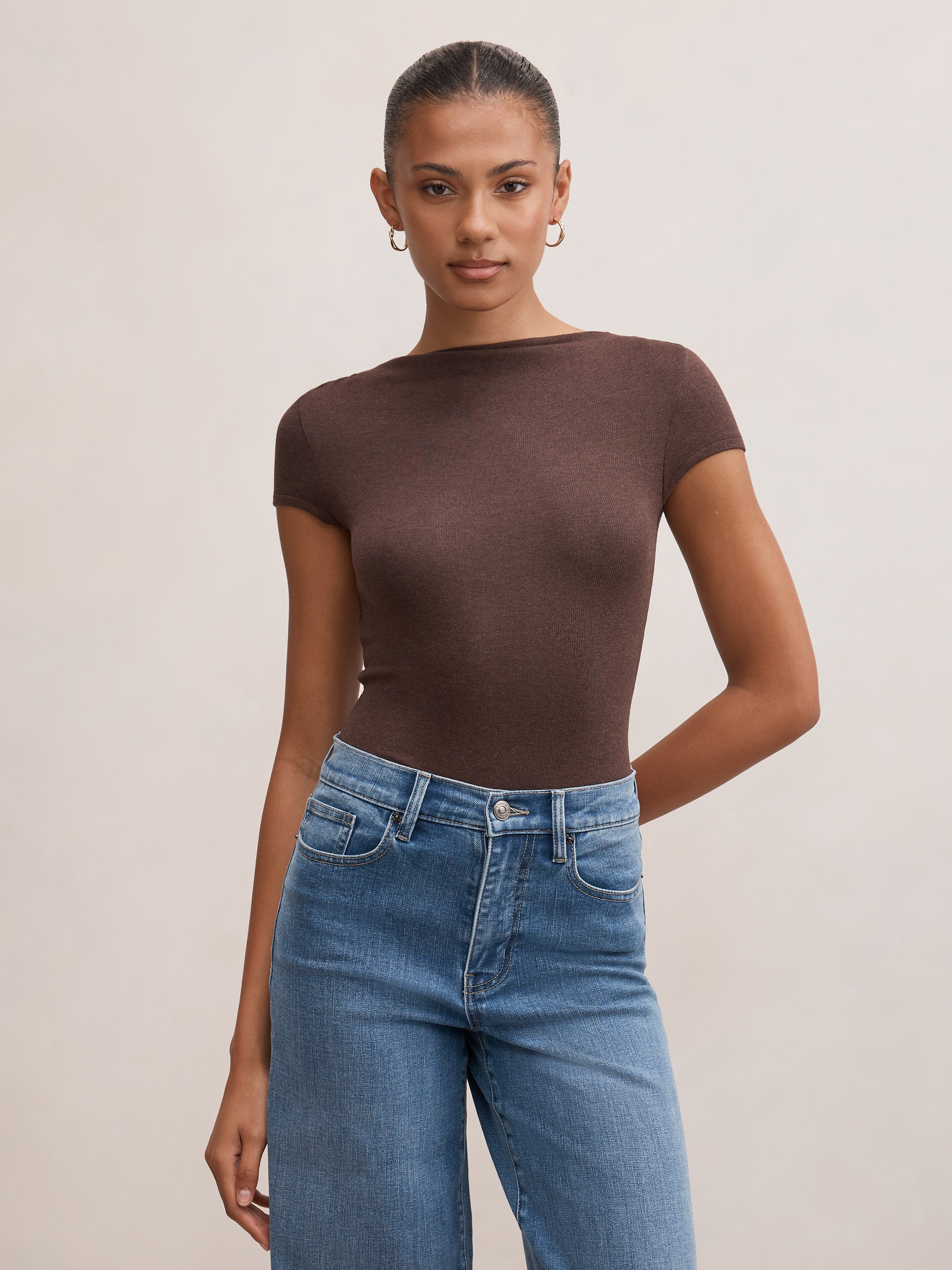 Andie Boat Neck Baby Tee