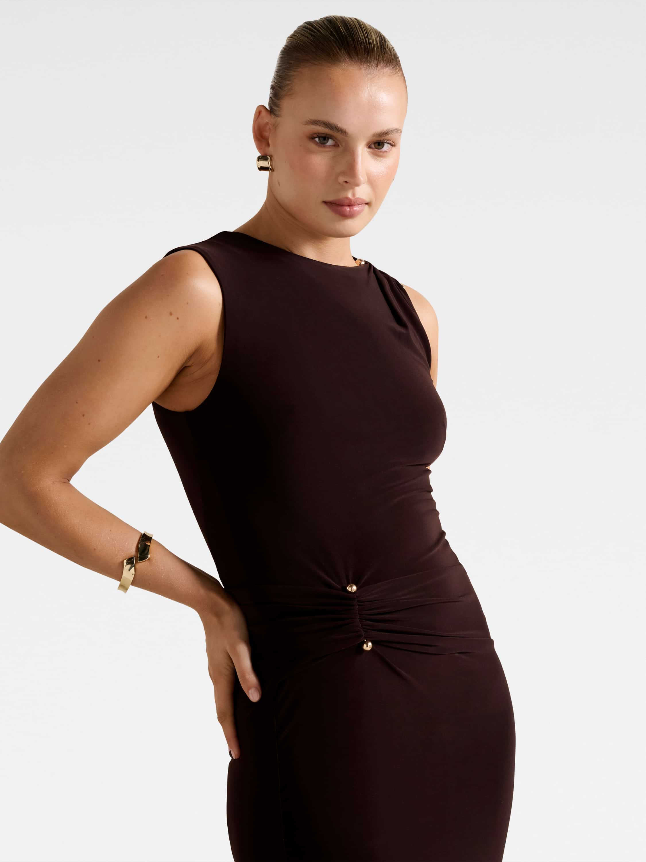 Jess Hardware Bodycon Maxi Dress