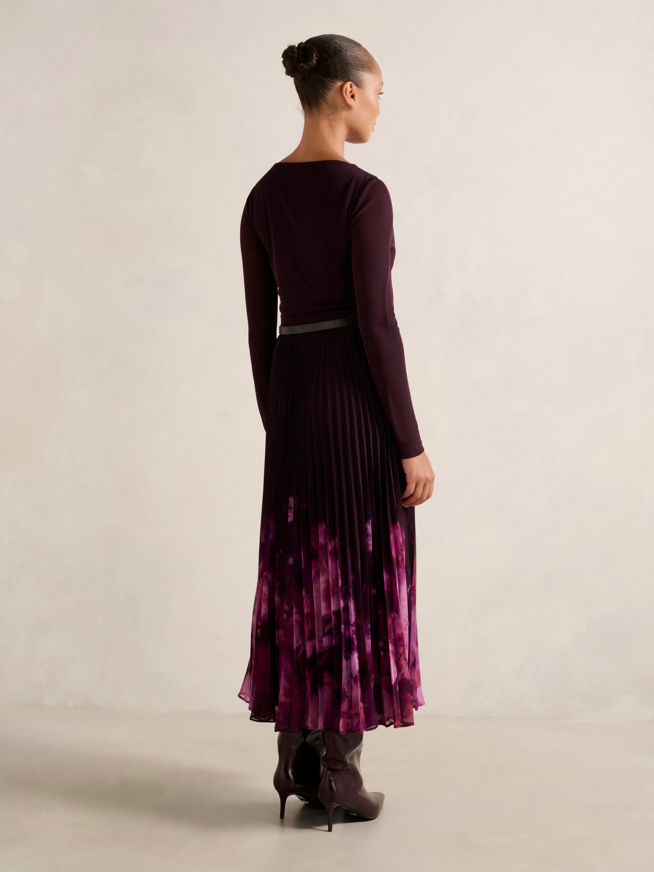 Adelina 2 in 1 Pleat Midi Dress