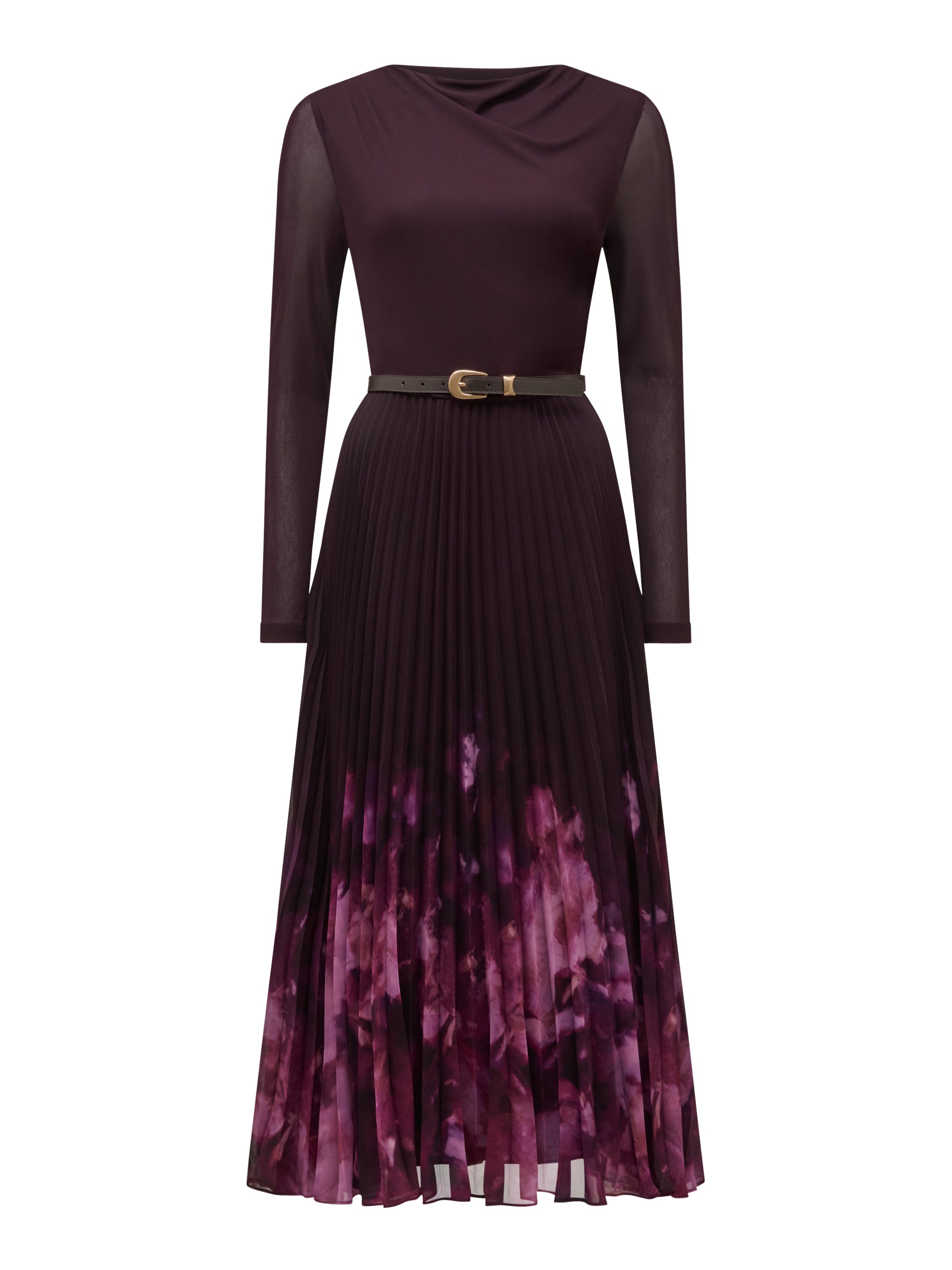Adelina 2 in 1 Pleat Midi Dress