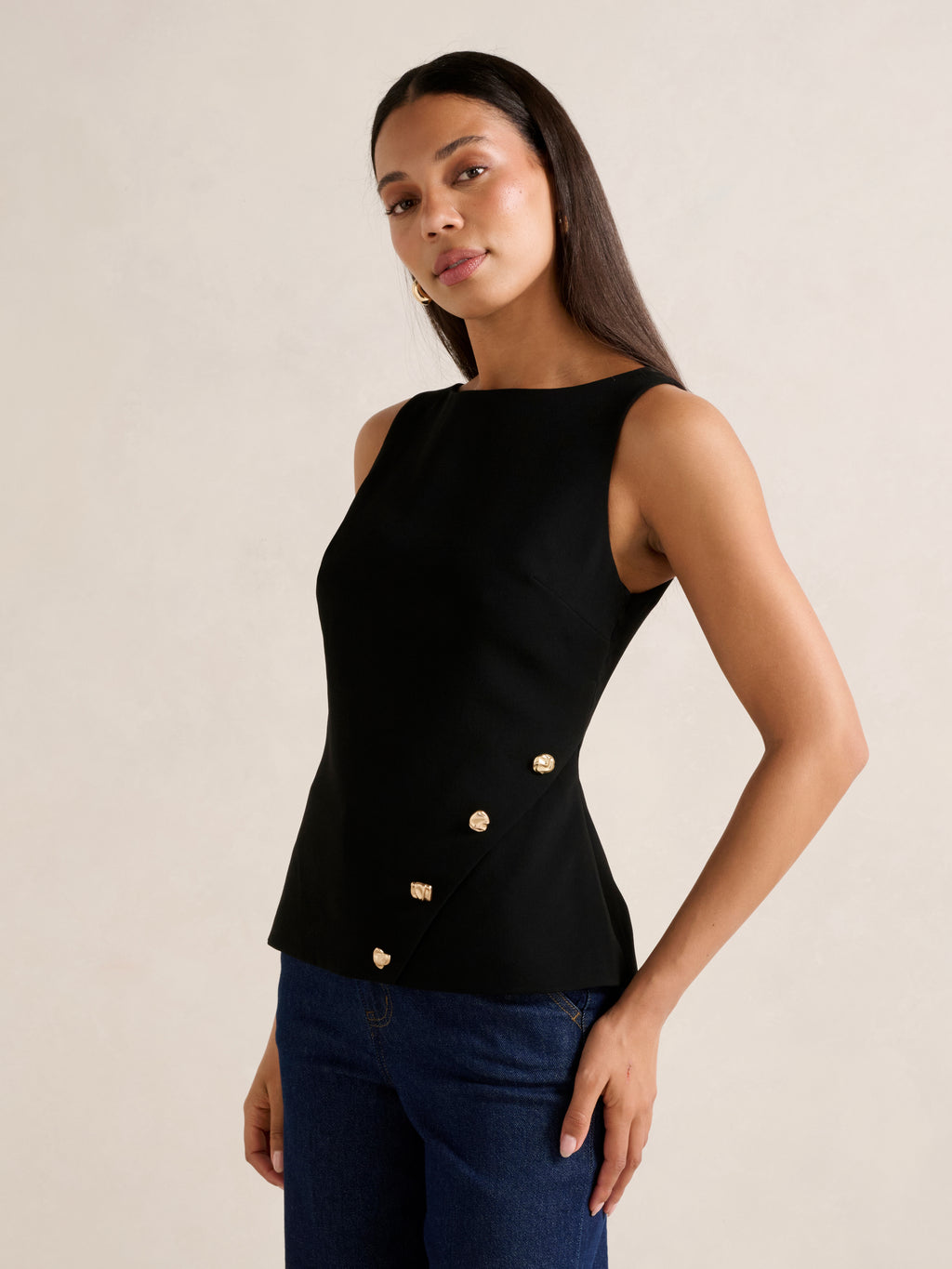 Pheobe Asymmetrical Vest Top
