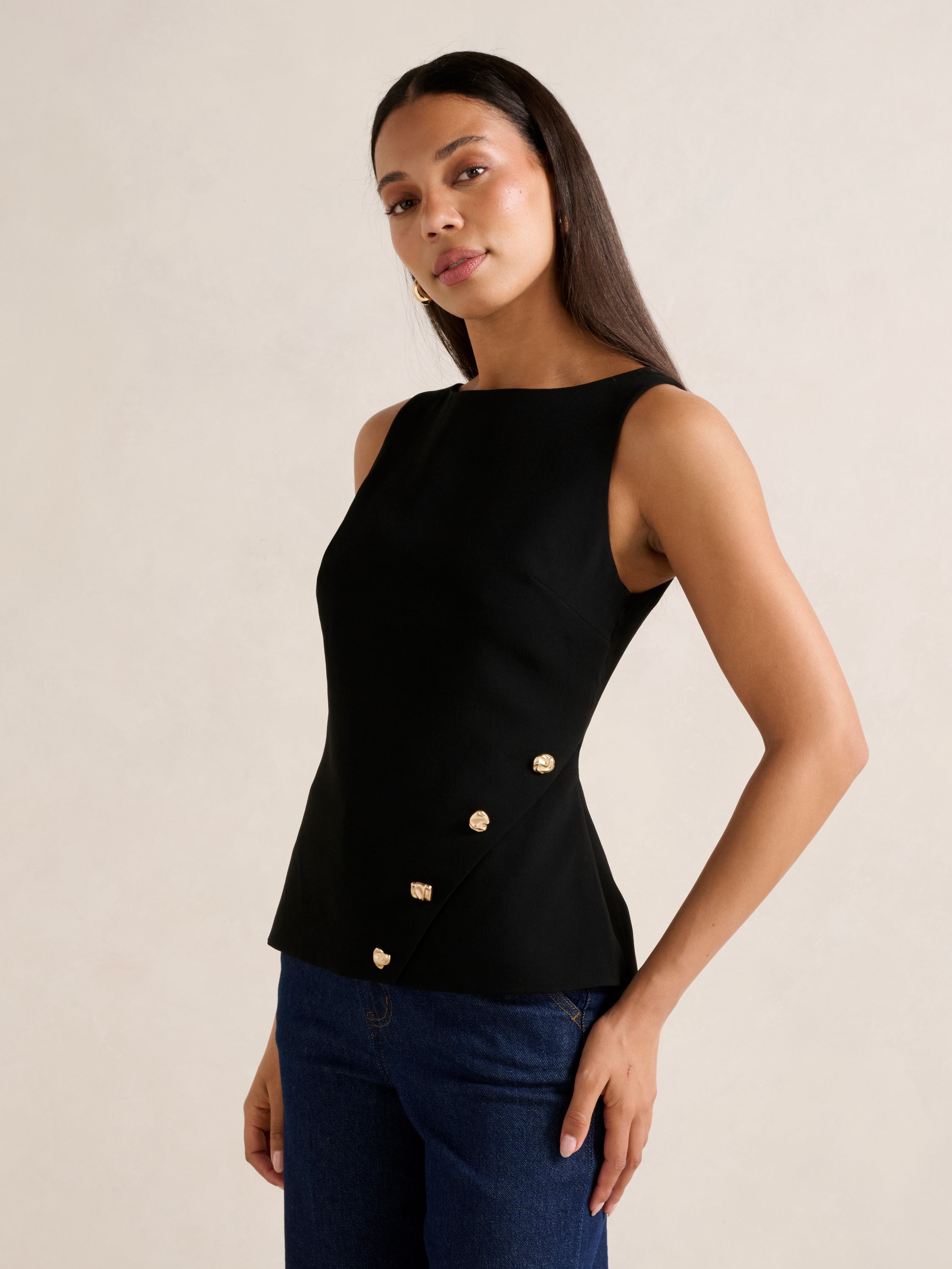 Pheobe Asymmetrical Vest Top