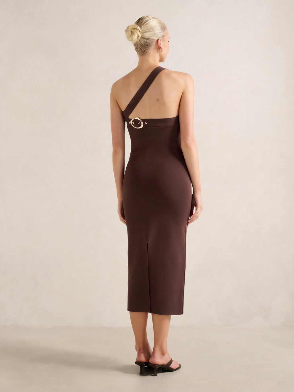 Monroe Asymmetric Knit Midi Dress