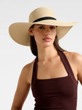 Wendy Wide Brim Gold Detail Hat