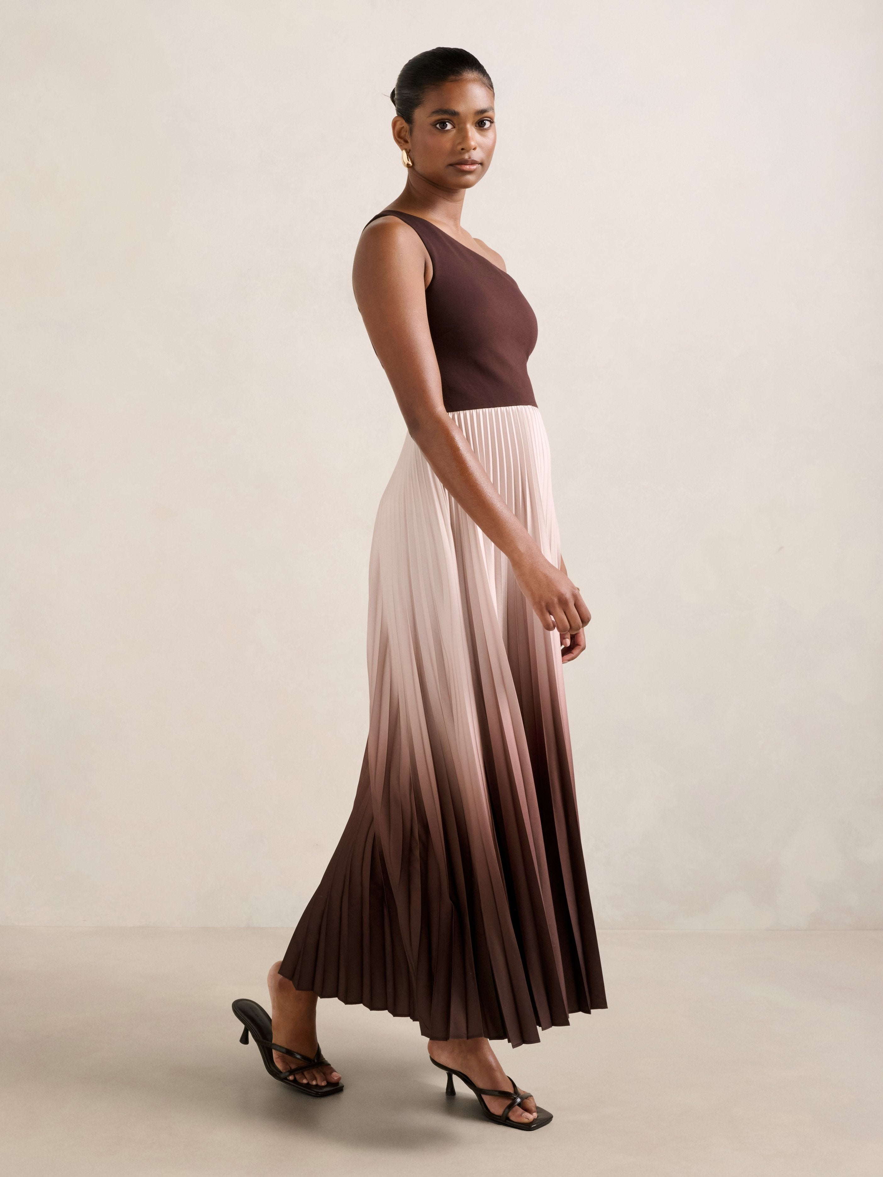 Olena Petite One Shoulder Midi Dress