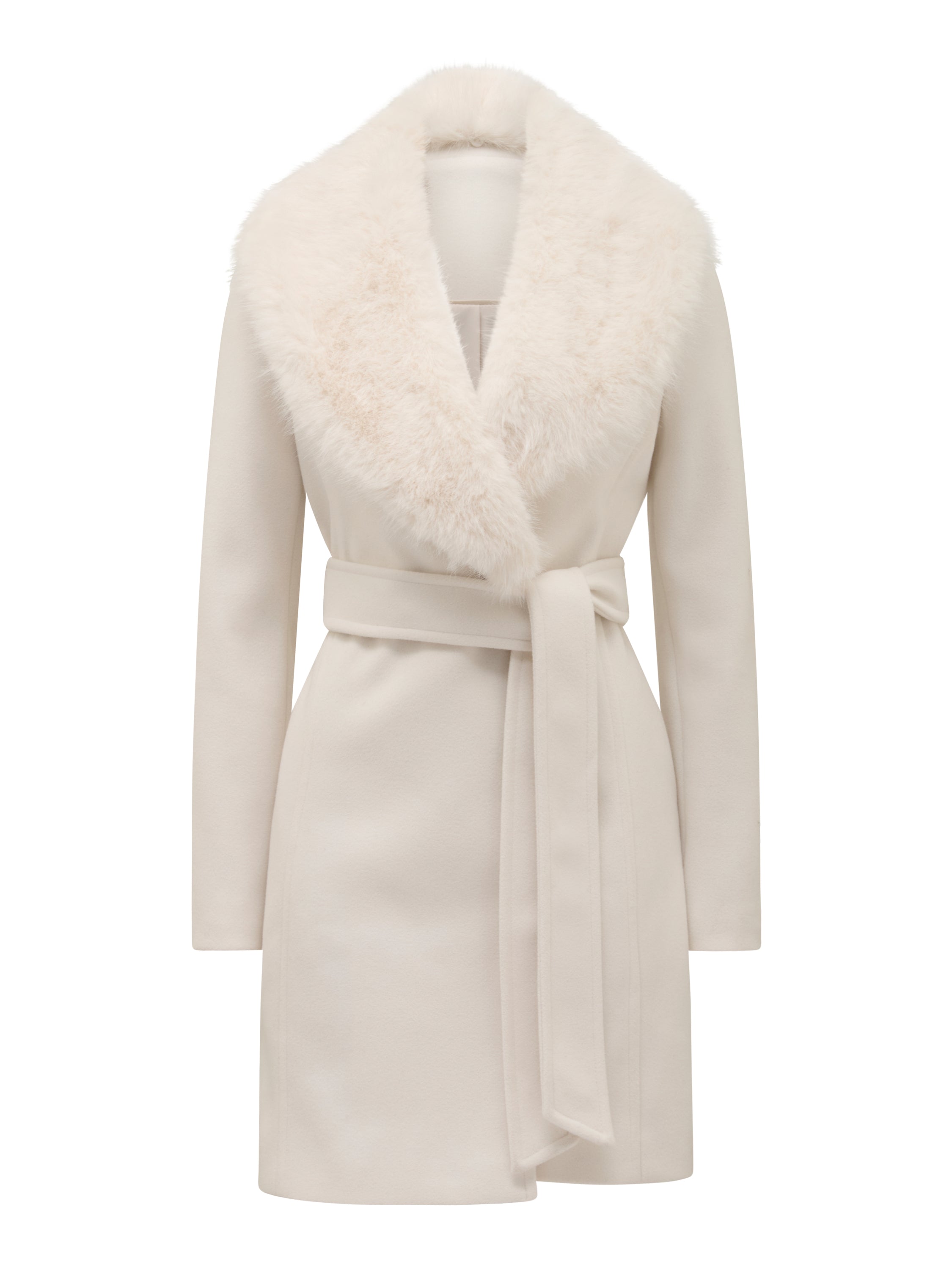 Rocky Fur Collar Wrap Coat