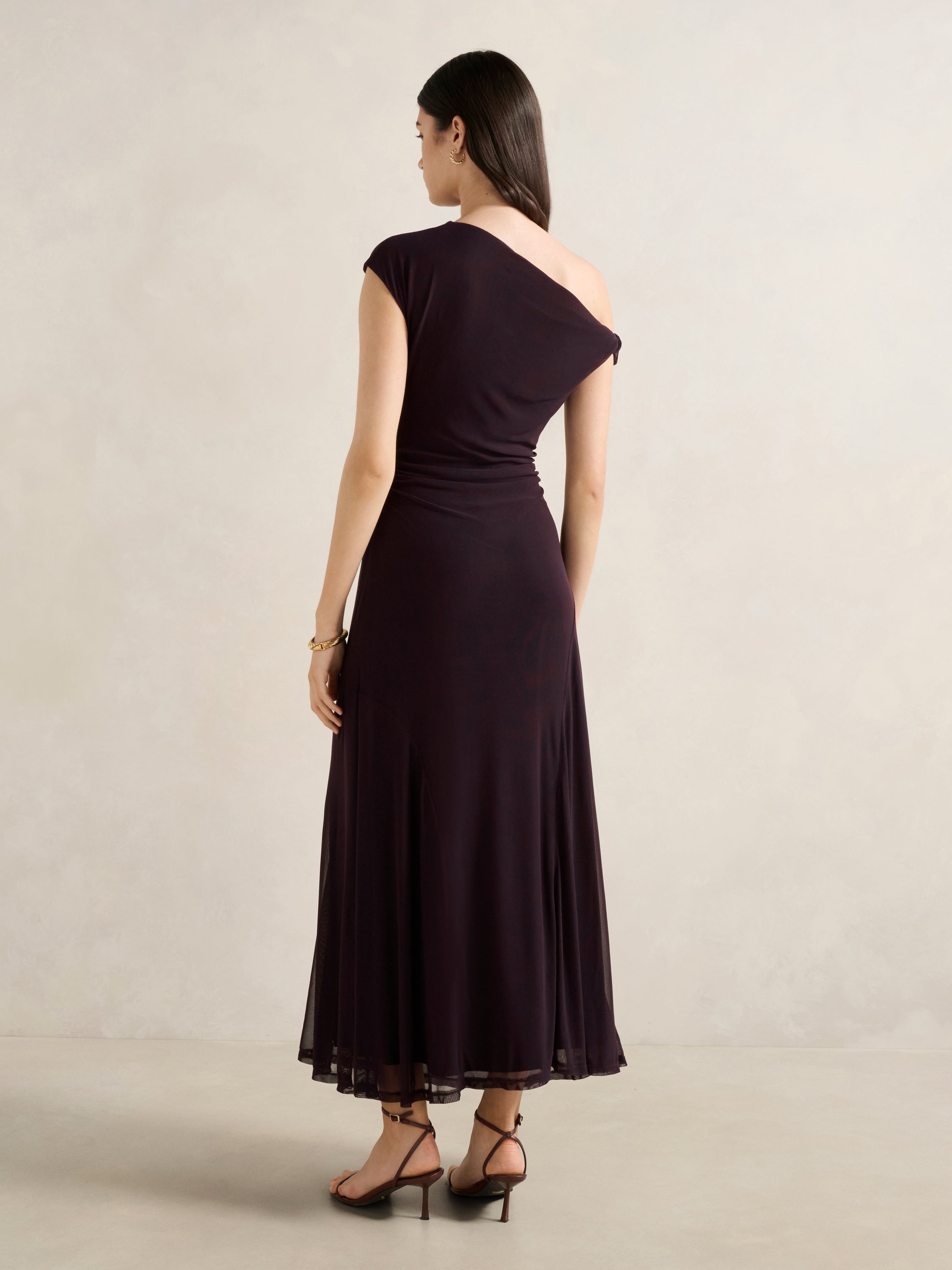 Violet Asym Jersey Midi Dress