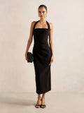 Violet Asym Jersey Midi Dress
