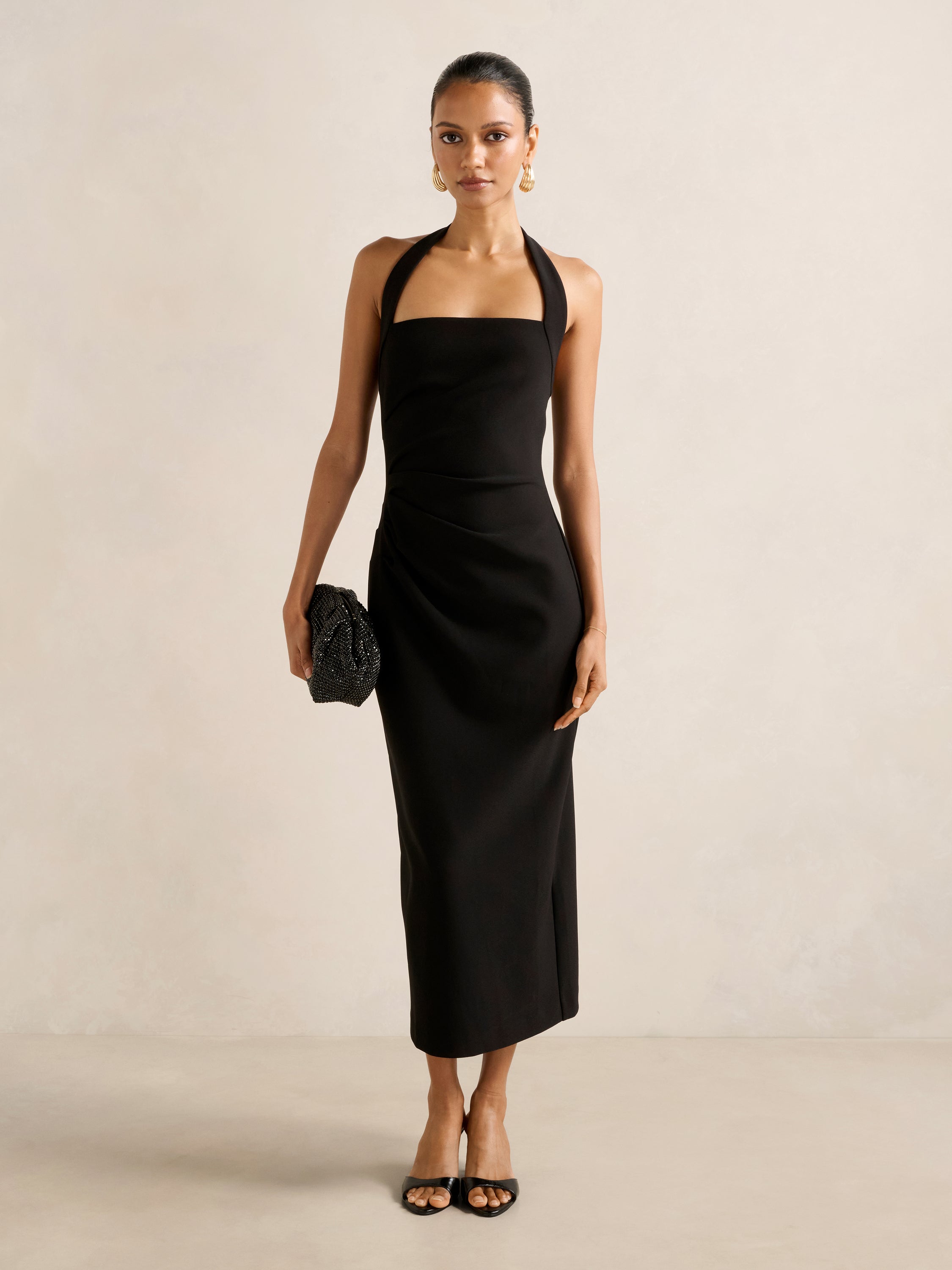 Violet Asym Jersey Midi Dress