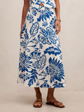 Darcy Printed Seamed Midi Skirt