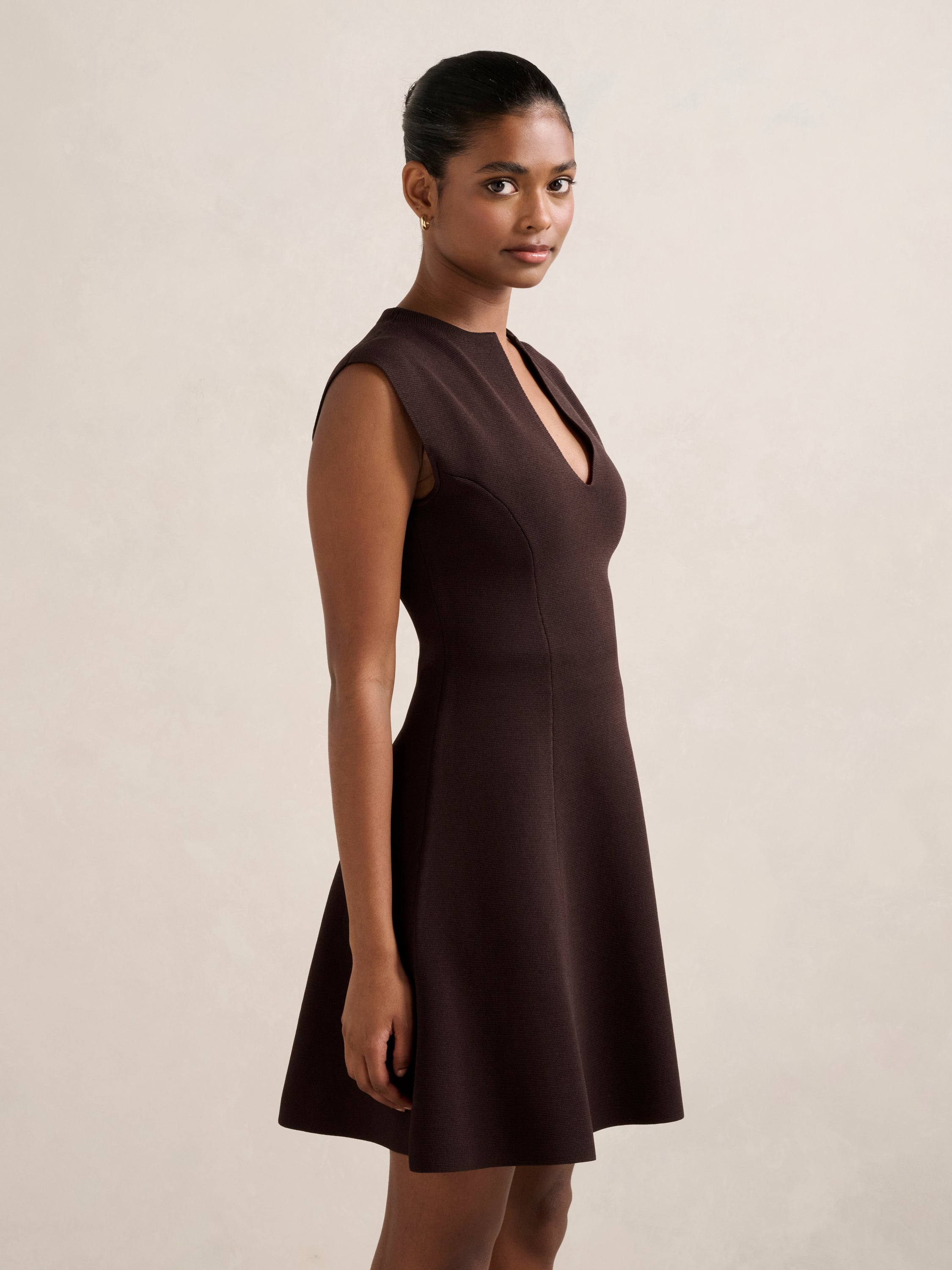 Katerina Petite Crepe Knit Mini Dress
