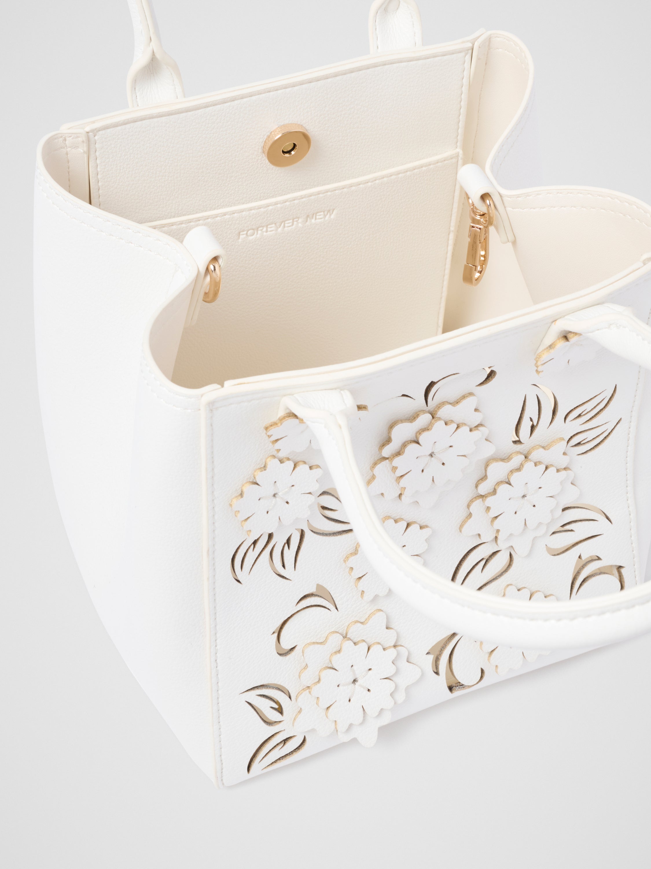 Clementine Cutout Floral Tote